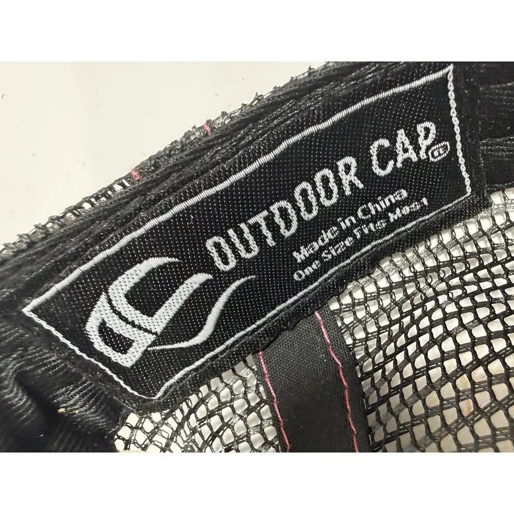 Outdoor Cap Girls With Guns Crossing Pistols Trucker Hat Pink Black Gold Sparkle